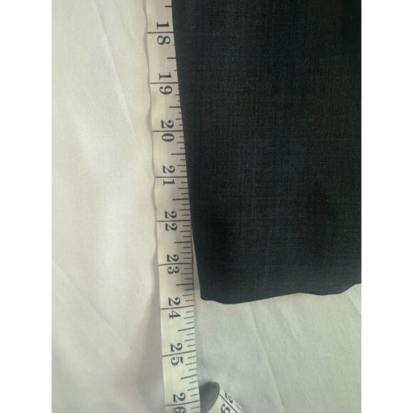 Max Davoli Baroni Super 150s Suit Set Mens Size 39S 33S Gray Blue Windowpane - Picture 16 of 16